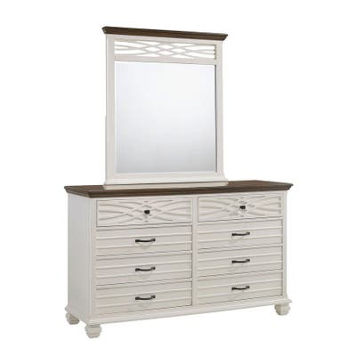 Dresser with mirror Lane 1058-70 White